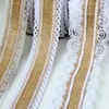 2.5cm Jute Burlap Ribbon and White Black Lace Decoration DIY Handmade Crafts Fabric Wedding Christmas Halloween Party Decor Tape ► Photo 2/6