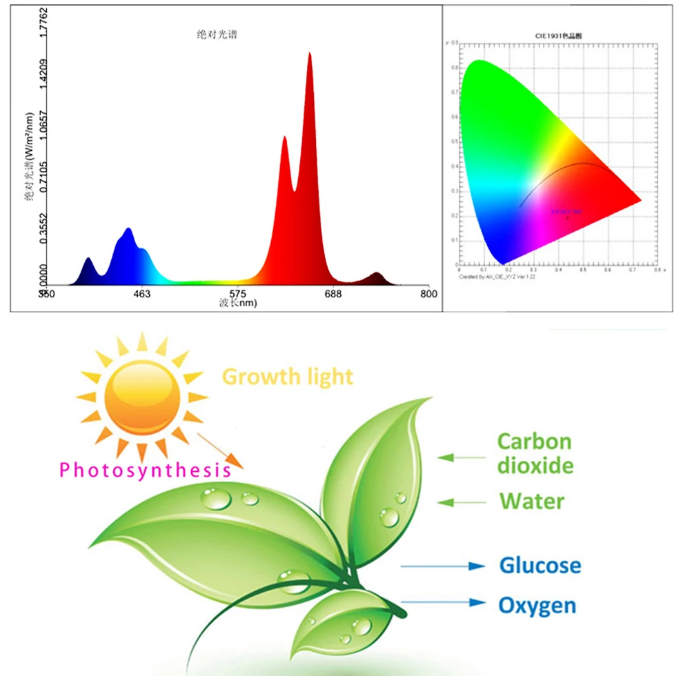 Full Spectrum COB Grow Light High Luminous Efficiency Growing Lamp for Plants