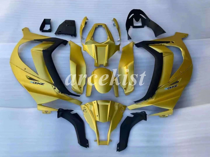

4Gifts New ABS Fairings Kit Fit for kawasaki Ninja ZX-10R ZX10R 2011 2012 2013 2014 2015 11 12 13 14 15 custom matte golden cool