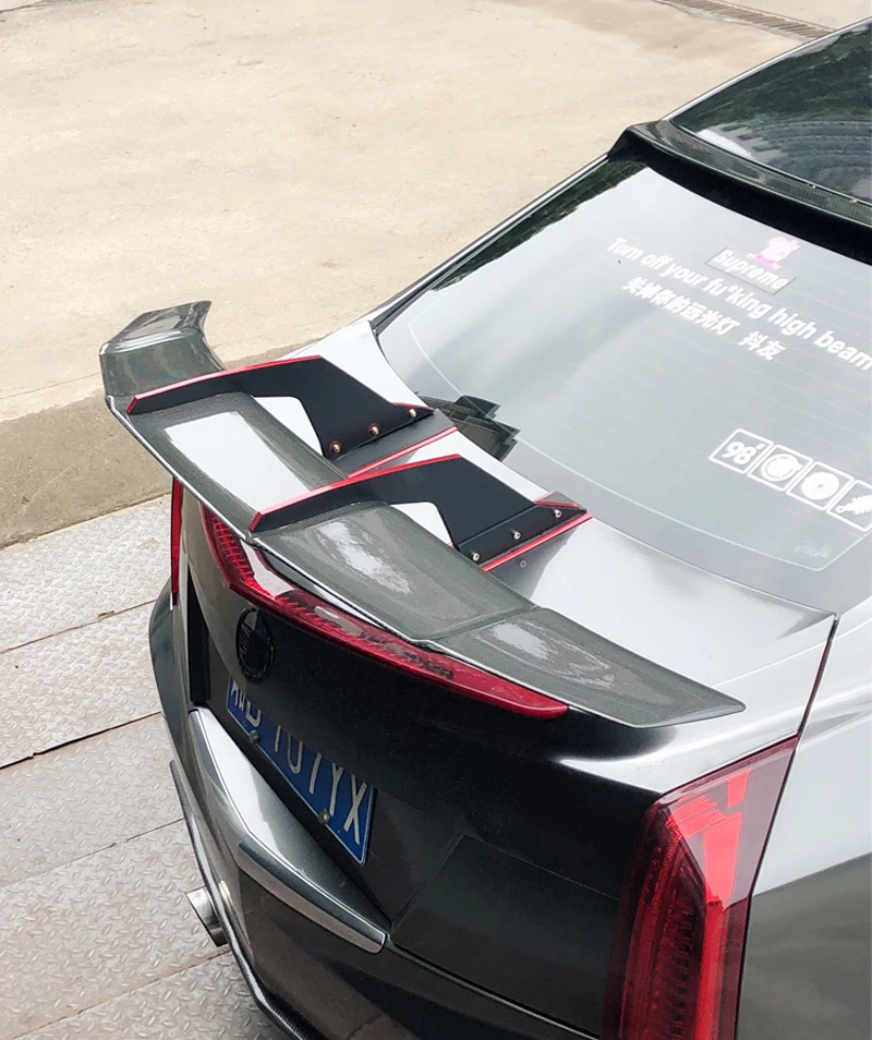 Автомобильный Стайлинг для Cadillac 2006- ATSL CTS XTS спойлер Высокое качество углеродного волокна задний багажник загрузки губы спойлер крыла