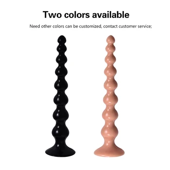 Long Anal Beads Ball Butt Plug Big Buttplug Prosate Massager Dildo Dilator Female Masturbator Adult Sexy Toys for Men Women Gay 3