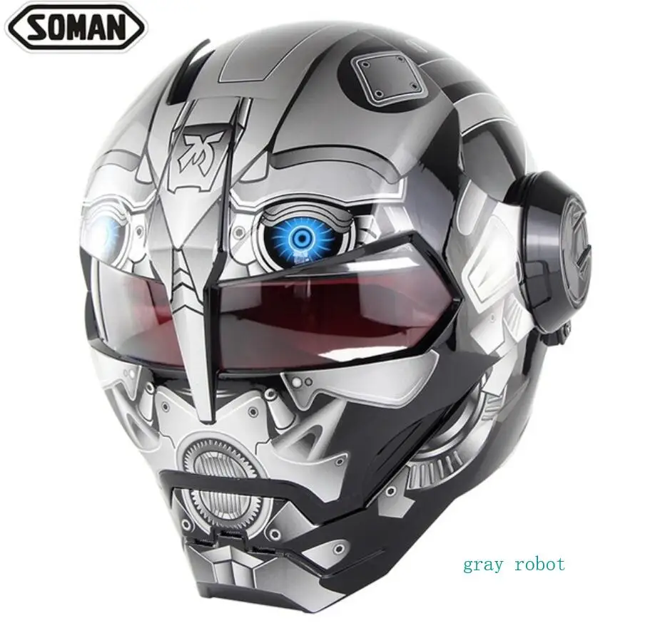 Мотоцикл Ironman робот стиль безопасности мотоцикла Casco мотокросса Capacete Monster Casque DOT одобрение Soman 515 шлем безопасности - Цвет: R10