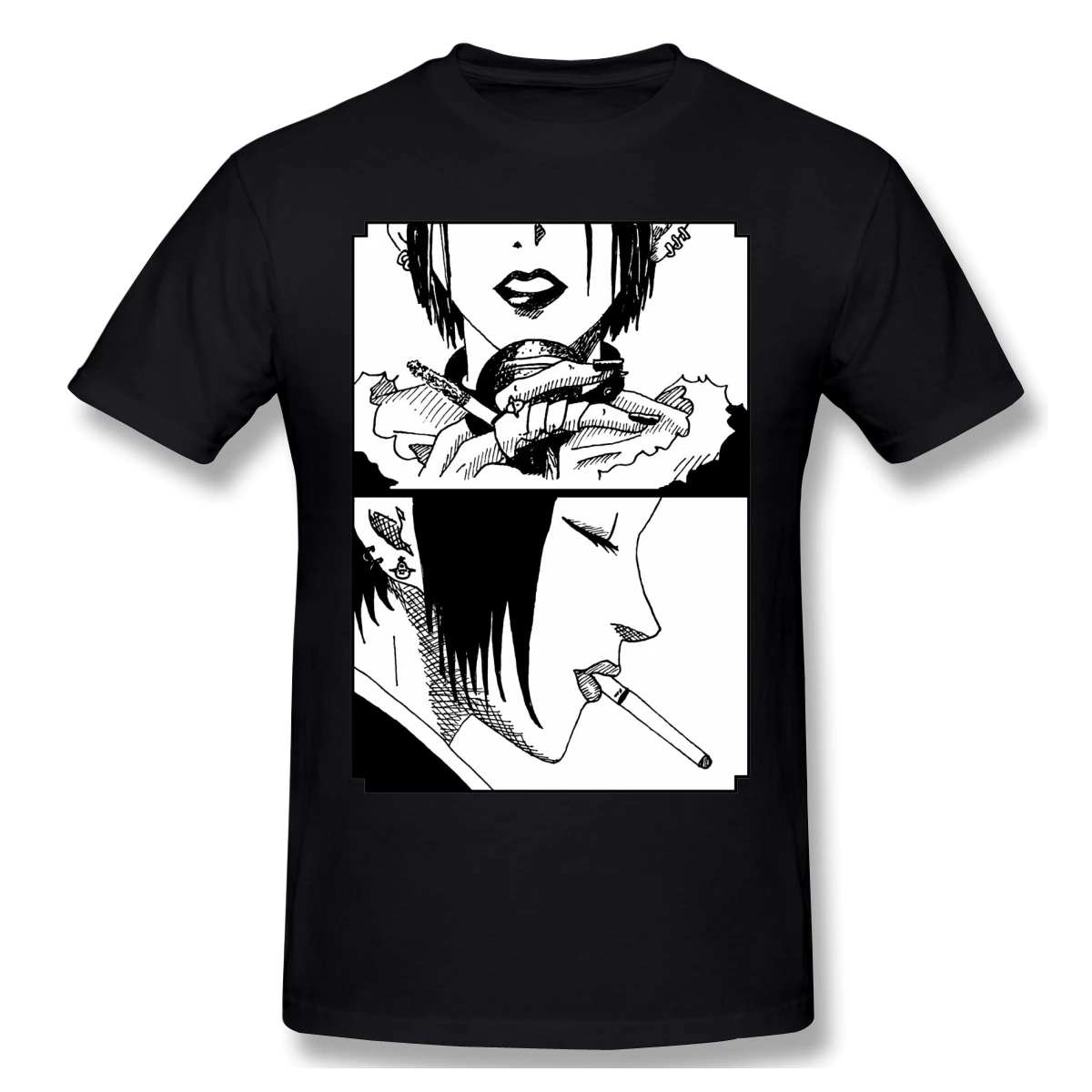 

NANA T-Shirts for Men Manga Funny Crewneck Cotton TShirt