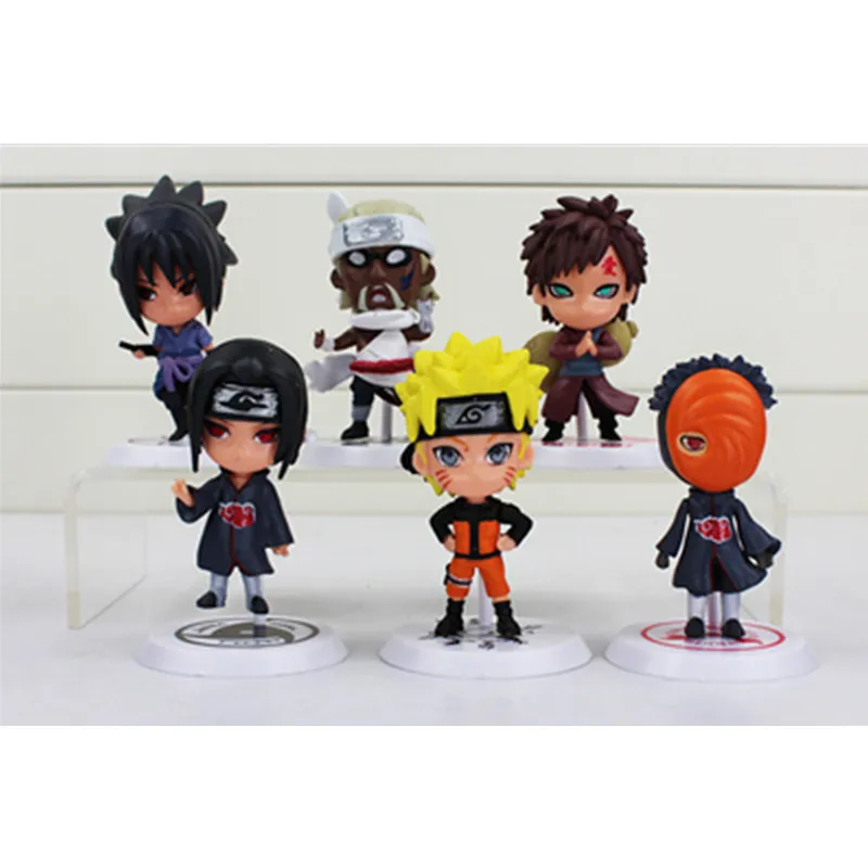 

18 Generation 6-Cute 19 Generations Naruto Garage Kit Model Prize Figure Doll Naruto Sasuke Kakashi Car Decoration