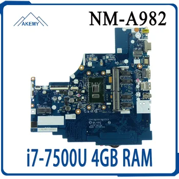 

Akemy For Lenovo ideapad 310-15IKB Laptop Motherboard 5B20M29203 With i7-7500U CPU 4GB RAM NM-A982 DDR4 MB 100% Tested Fast Ship