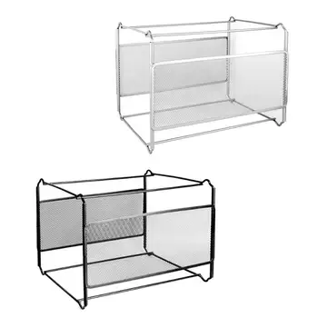 

Hanging File Folder Box Mesh Metal File Organizer Box Hanging File Foldable Holder Storage Box For Office And Home A4 Letter Siz