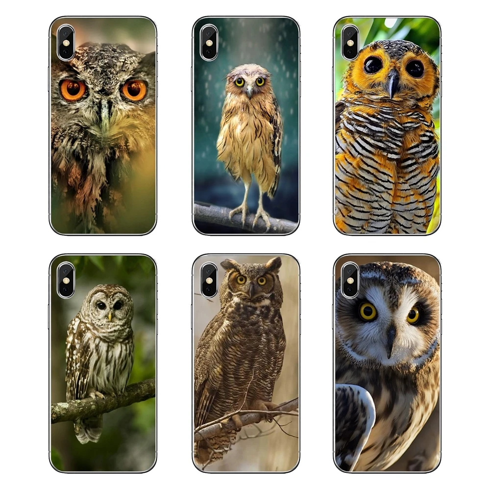 For Huawei P20 Lite Nova 2i 3i 3 GR3 Y6 Pro Y7 Y8 Y9 Prime 2018 2019 Soft TPU Phone Case animals birds owl Trees phone wallpaper |