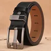 Cow Genuine Leather Luxury Strap Male Belts for Men New Large Plus Size 140 150 160cm Vintage Pin Buckle Men Belt High Quality ► Photo 2/6