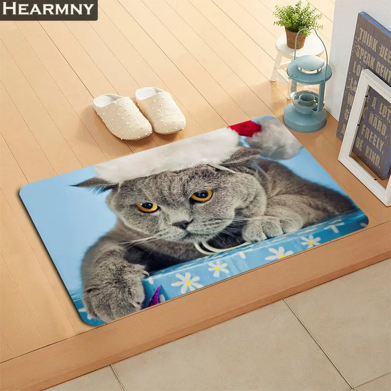 Новое поступление Коврик для двери Британский короткошерстный Кот домашний коврик машина сделанный Противоскользящий ковер для гостиной/прихожей коврик для ванной Рождественский подарок