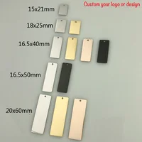 MaiLun 30pcs Custom Design Text Logo Rectangle Charms Laser Engrave Engravable Rectangle Tags Keychain Accessories