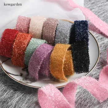 

Kewgarden Bright Silk Hair Satin Ribbons 1" 1.5" 25mm 38mm 10mm Handmade Tape DIY Bow Corsage Accessories Packing Riband 10 Yard