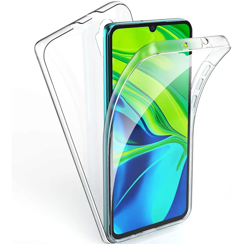 Для XiaoMi Mi 10 Lite Pro Note 9T 9 SE 8 A1 A2 A3 чехол 360 градусов 2 в 1 PC задняя мягкая TPU Передняя