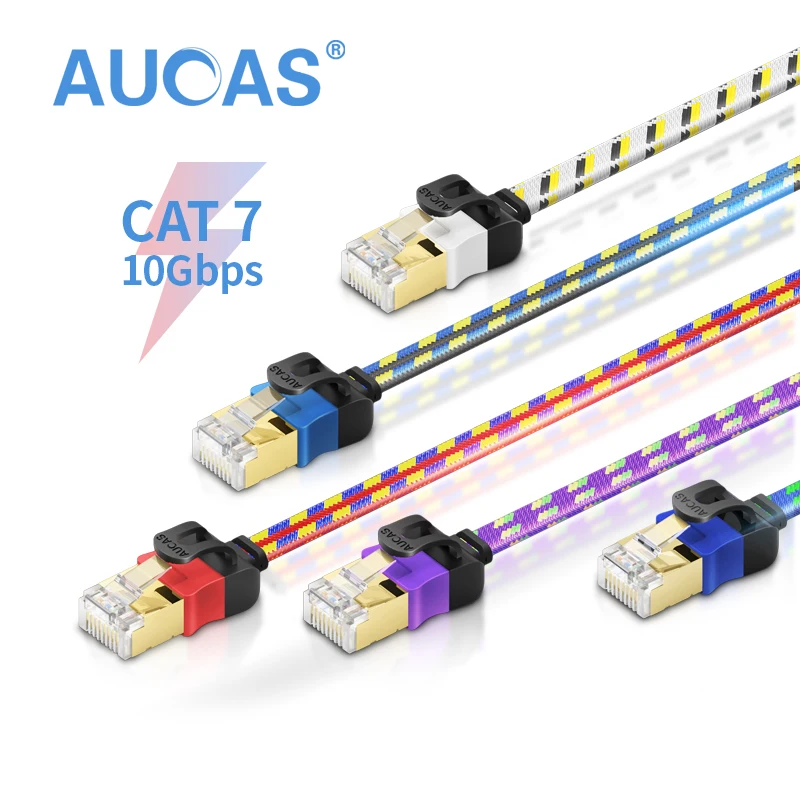 3 шт./лот 0 5 м 1 2 10 15 FTP Cat7 оплетка кабеля экранированный плоский Соединительный