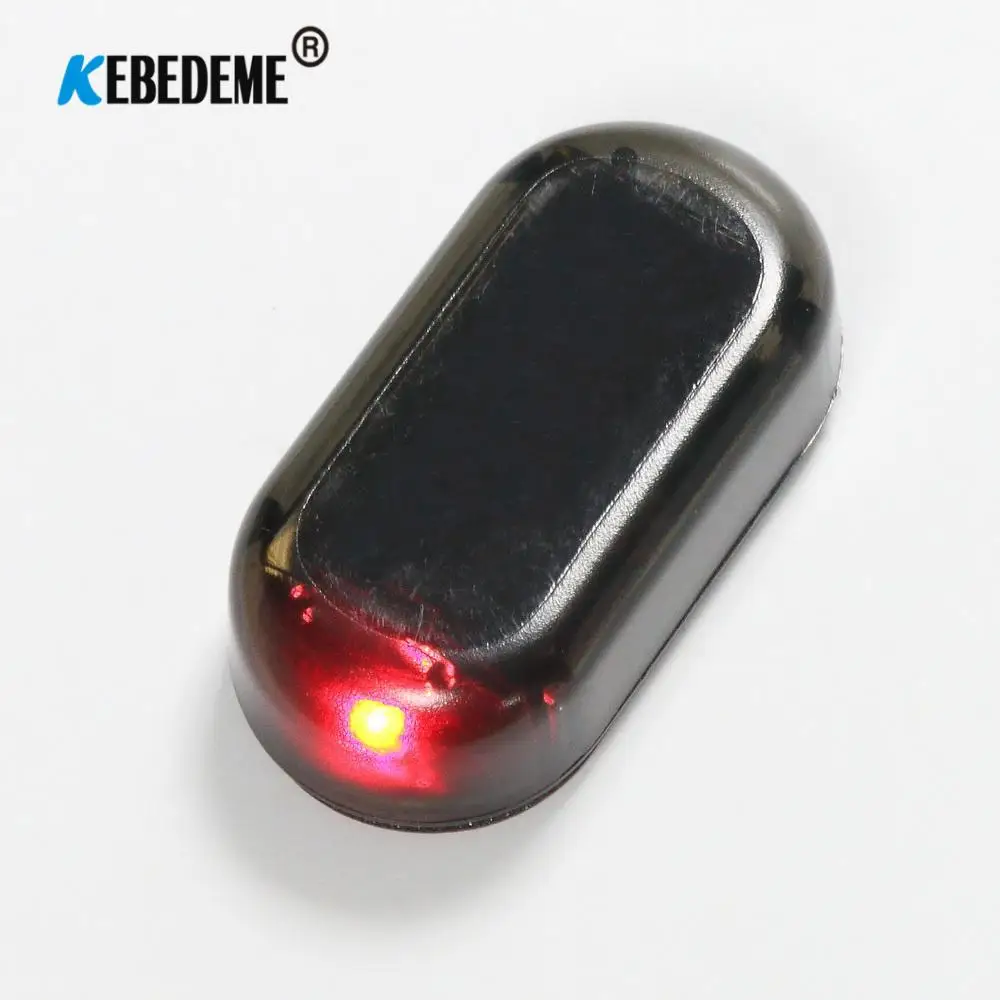 Solar&USB Power Car LED Warning Alarm Light Simulated Dummy Alarm