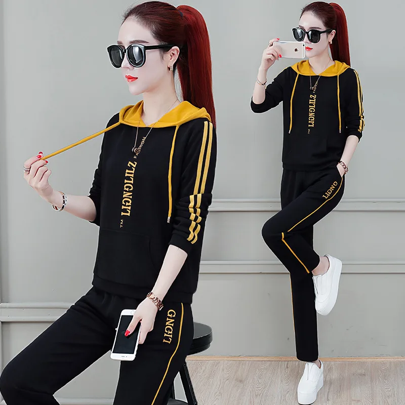 

Fashion Printed 2019 Autumn New Style Set Feminine Design Casual High Cold Business Goddess-Style Two-Piece Set