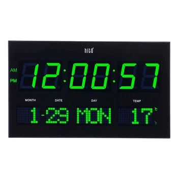 

Large Digital Wall Clock Modern Design Large LED Screen Temperature Calendar Clock Oversize Time Clocks Wall Watch Home Decor