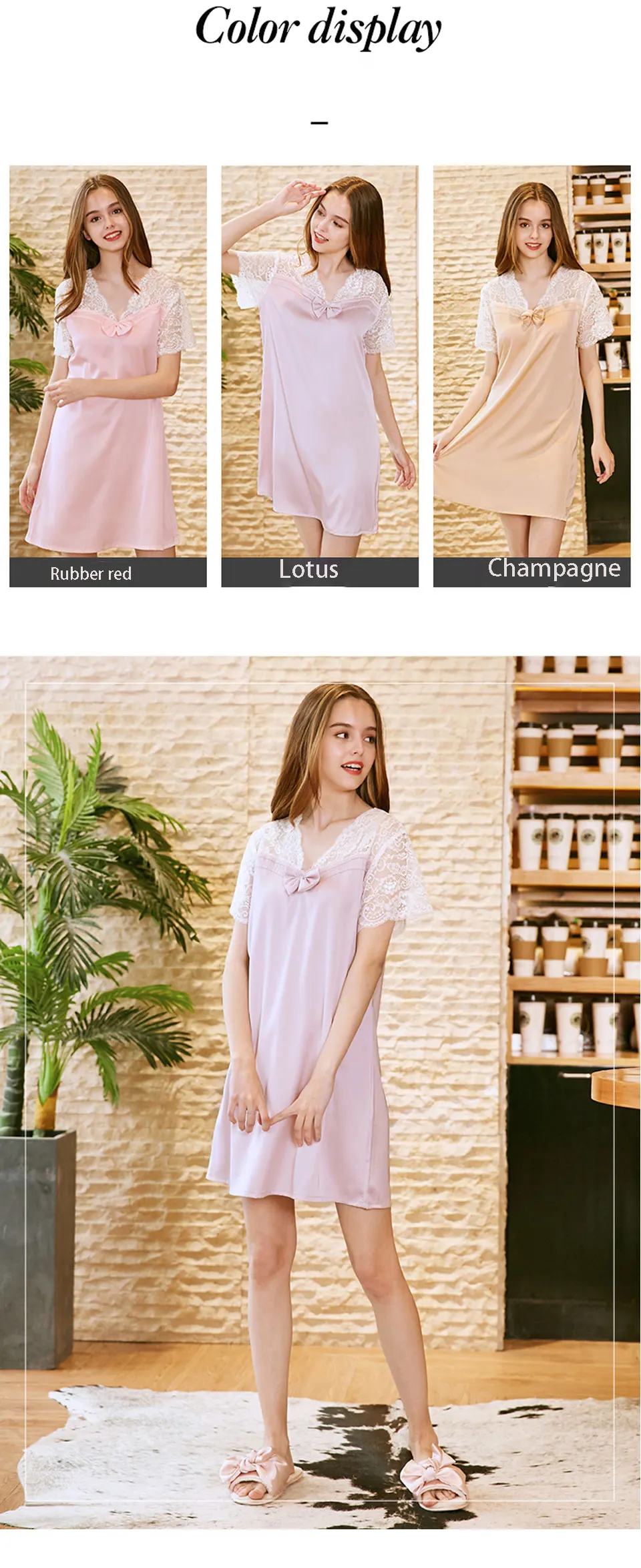 Новая шелковая Сексуальная женская ночная рубашка удобная эластичная Повседневная Пижама женская летняя домашняя одежда