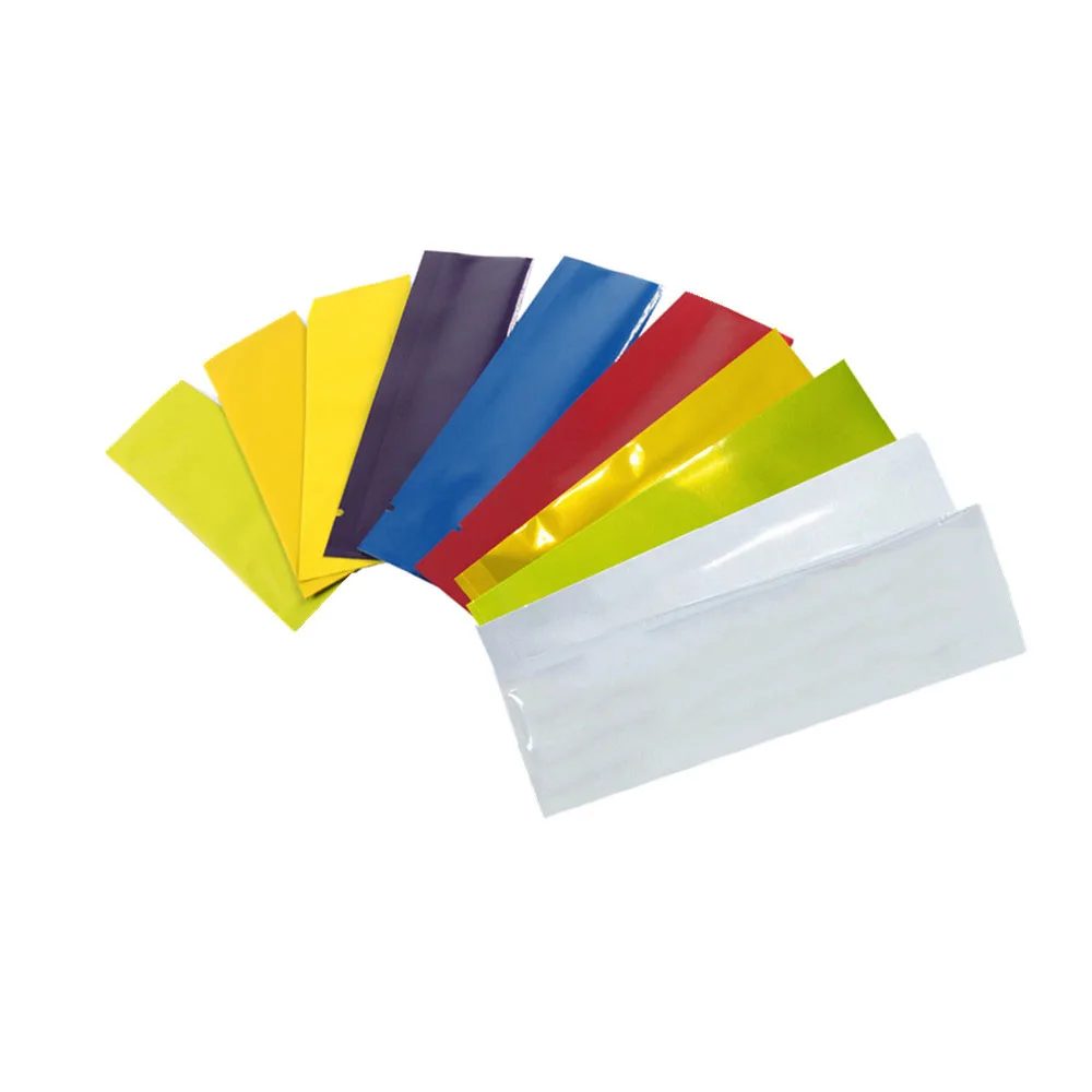 

2000Pcs Wholesale 3.5x11cm Multi-colors Aluminum Foil Bag Open Top Heat Sealing Package Bag Coffee Powder Spice Tea Storage Bag