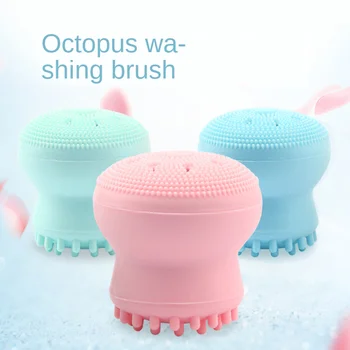

Small Octopus Facial Cleansing Brushes Beauty Wash Brush None Electric Silicone Double-sided Dead Skin Removal Skin Care Tool