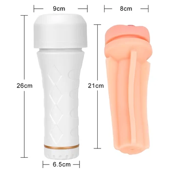Big Male Masturbation Cup Penis Pump Sex Machine Erotic Sexy Flashlight Shape Vagina Real Pussy Sex Toys For Men Aircraft Cup 6