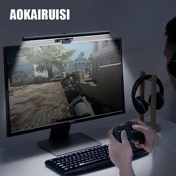 

AOKAIRUISI LED Desk Lamp Dimmable Office Computer Screenbar Eye-caring Table Lamp for Study Reading Screen Monitor Hanging Light