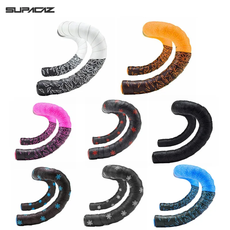 

America supacaz Chrysanthemum Bar Tape Road Bicycle Comfortable Anti-slip Silica Gel Suspension Sweat Absorbing Fixed Gear Bar T