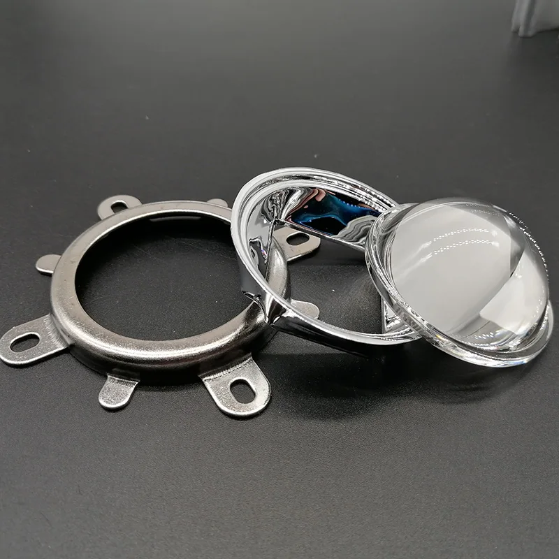 1 Set 44mm LED Lens Optical Glass 60 90 120 Degree + Reflector + Fixed Bracket / heatsink For 20W-100W High Power LED Chip