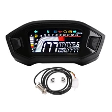 MLS062 RPM Tachometer Tachometer Kilometerzähler Getriebe Display LCD DC 12V Gauge 199 km/h KMH MPH 1/2/3/4/5/6N Für 1 2 4 Zylinder