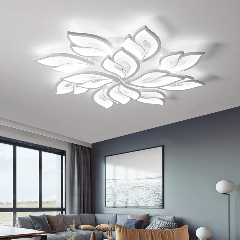 Современная светодиодная потолочная лампа с дистанционным управлением белая