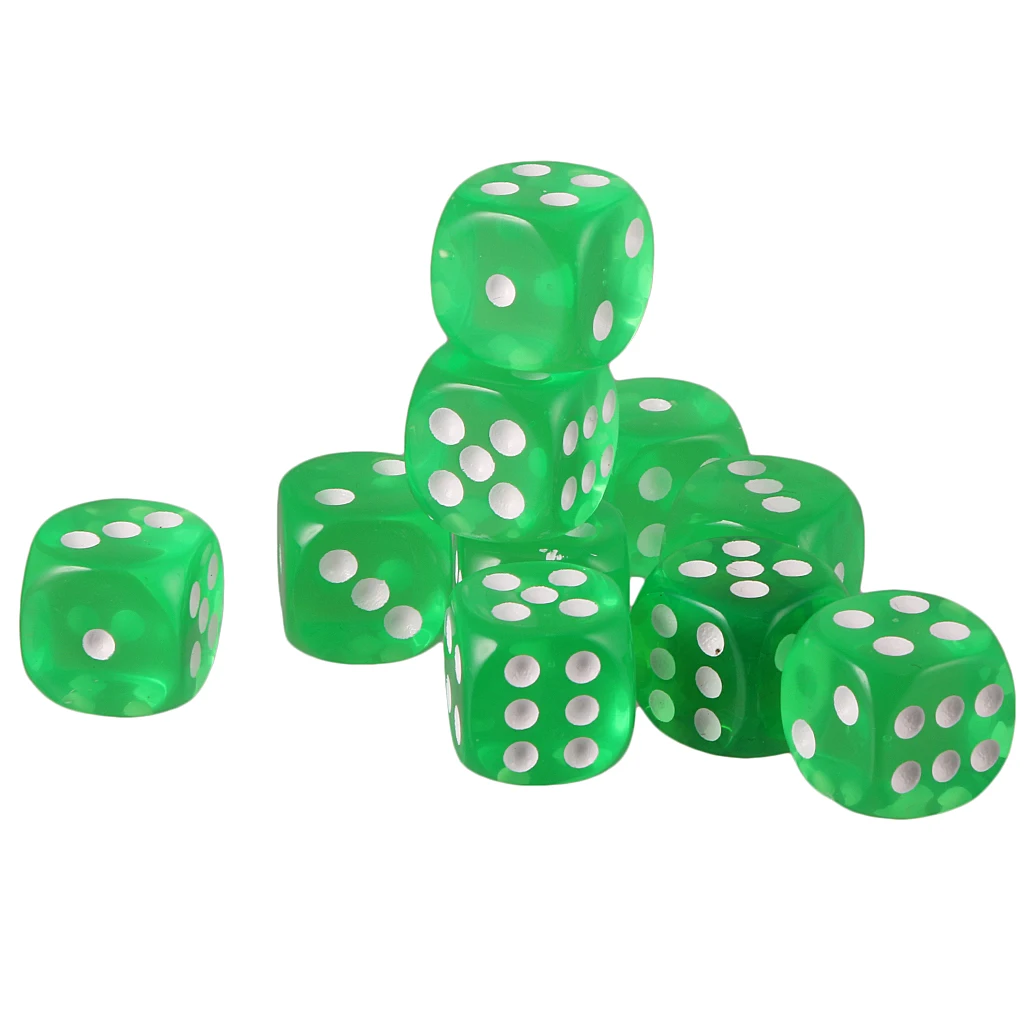 20pcs Table Game Dice D6 Plastic Die for Drinking Game D&D Role Playing Game