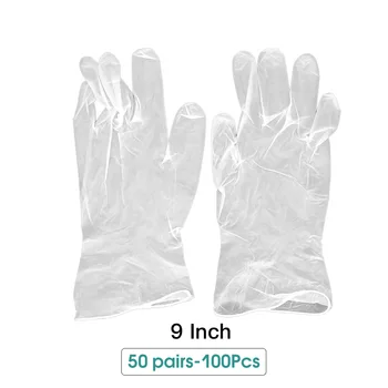 

Transparent PVC Disposable Gloves Anti-dust Gloves Food Grade Cleaning Gloves Hands Protector Home Anti-bacterial Clear Gloves