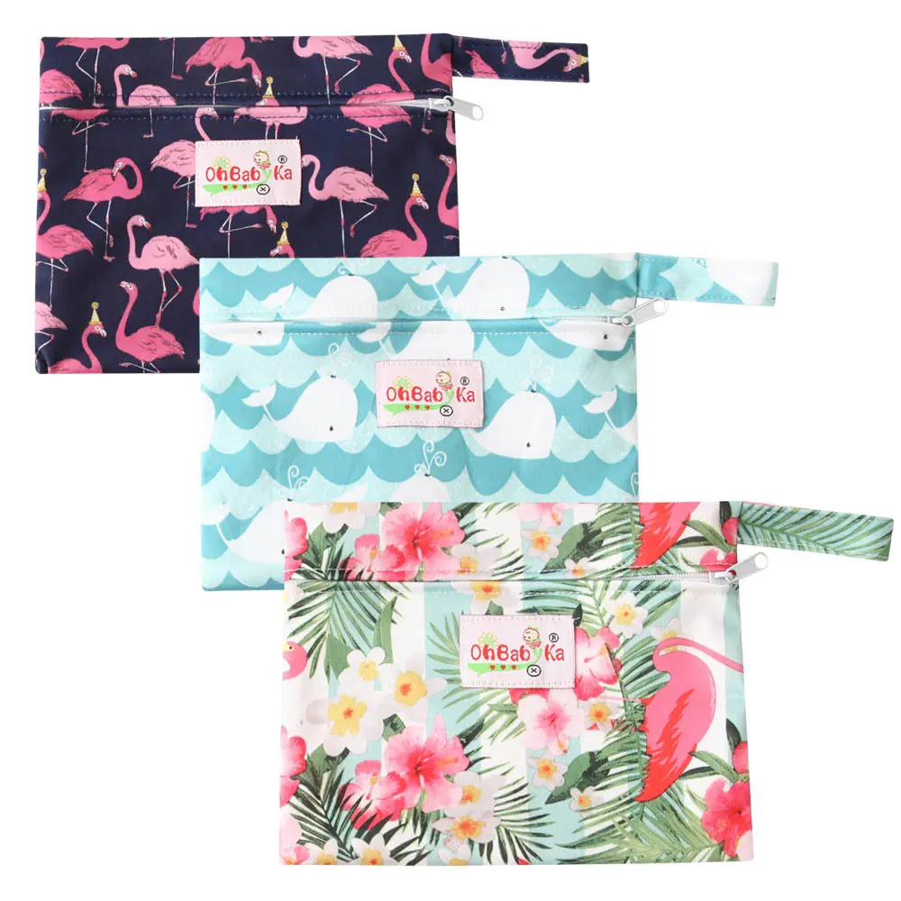 

Women Cartoon Flamingo Printed Mini Sanitary Napkin Storage Bag Waterproof Cloth Menstrual Pads Bag Reusable Cloth Sanitary Pad