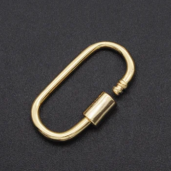 

3pcs/lot 19x25mm Geometric Oval Spiral Clasp DIY Jewelry Bracelet Necklace Making Connector Trendy Hanging Chain Hook Clasps