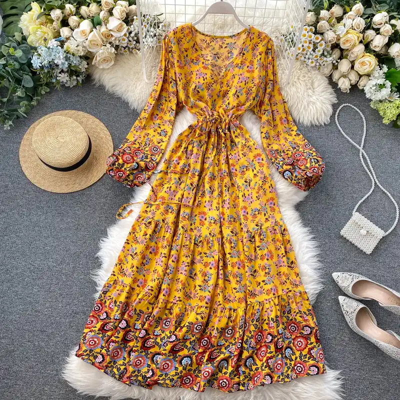 flower tunic dress