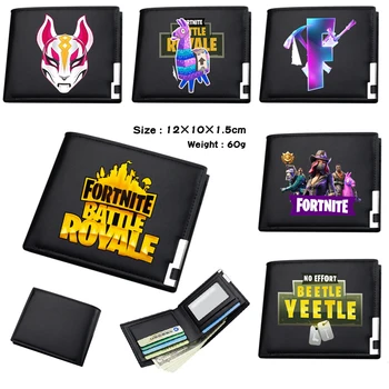 

Men Pu Wallet Fortnites Male Leather Coin Purse Kid Boy Money Bag Cartoon Anime Game Print Handbag Student Key Bag Birthady Gift