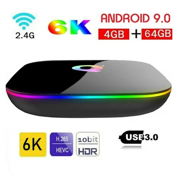 

Quad Core TV Box 6k Television Receiver Replacement for Android 9.0 Media Player Set Top Box