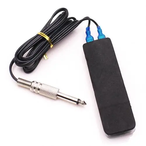 Нержавеющая сталь татуировки педаль переключатель Mic Plug машина крюк линии аксессуары - Цвет: Черный