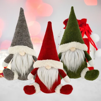 

3PCS 31CM Christmas Faceless Doll Merry Christmas Decorations For Home Cristmas Ornament Santa Claus Xmas Navidad Party Supplies