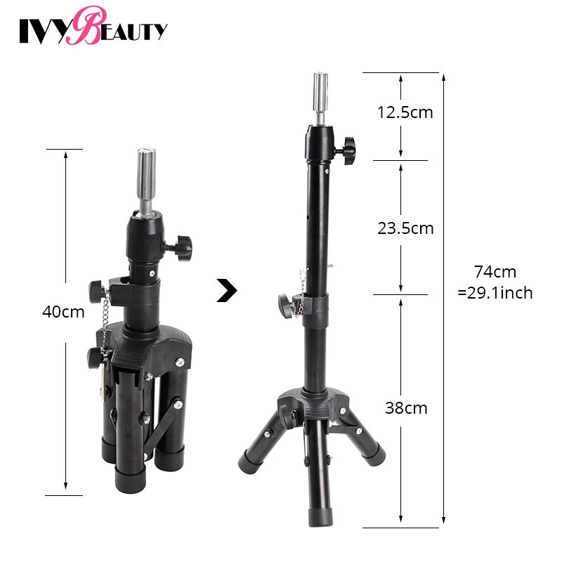 Cabeça do Tripé Ajustável e Durável do Metal Titular para Formação de Cabeça de Manequim de Cabeleireiro e Salão de Beleza Mais Forte Peruca Cabeça Stand de Beleza 5 Cheap Suporte p peruca
