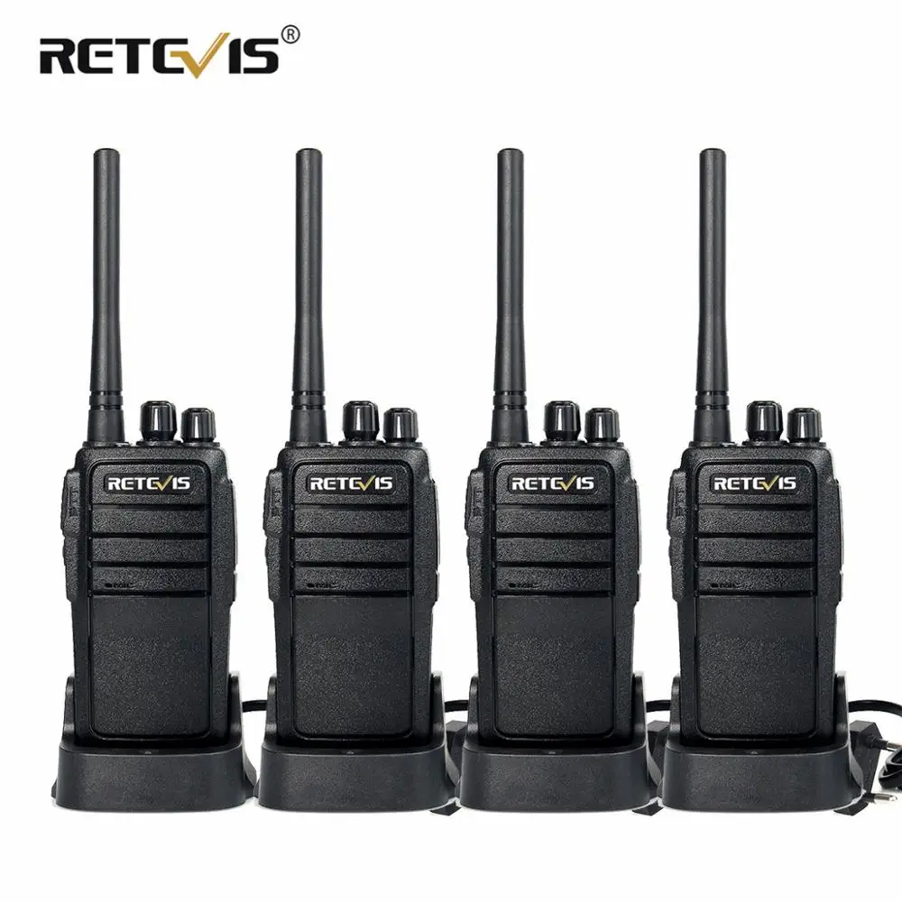 Rugged Walkie Talkie 4pcs Retevis RT21 2.5W UHF 400-480MHz 16CH VOX Handy Two-way Radio for Factory Warehouse Construction site