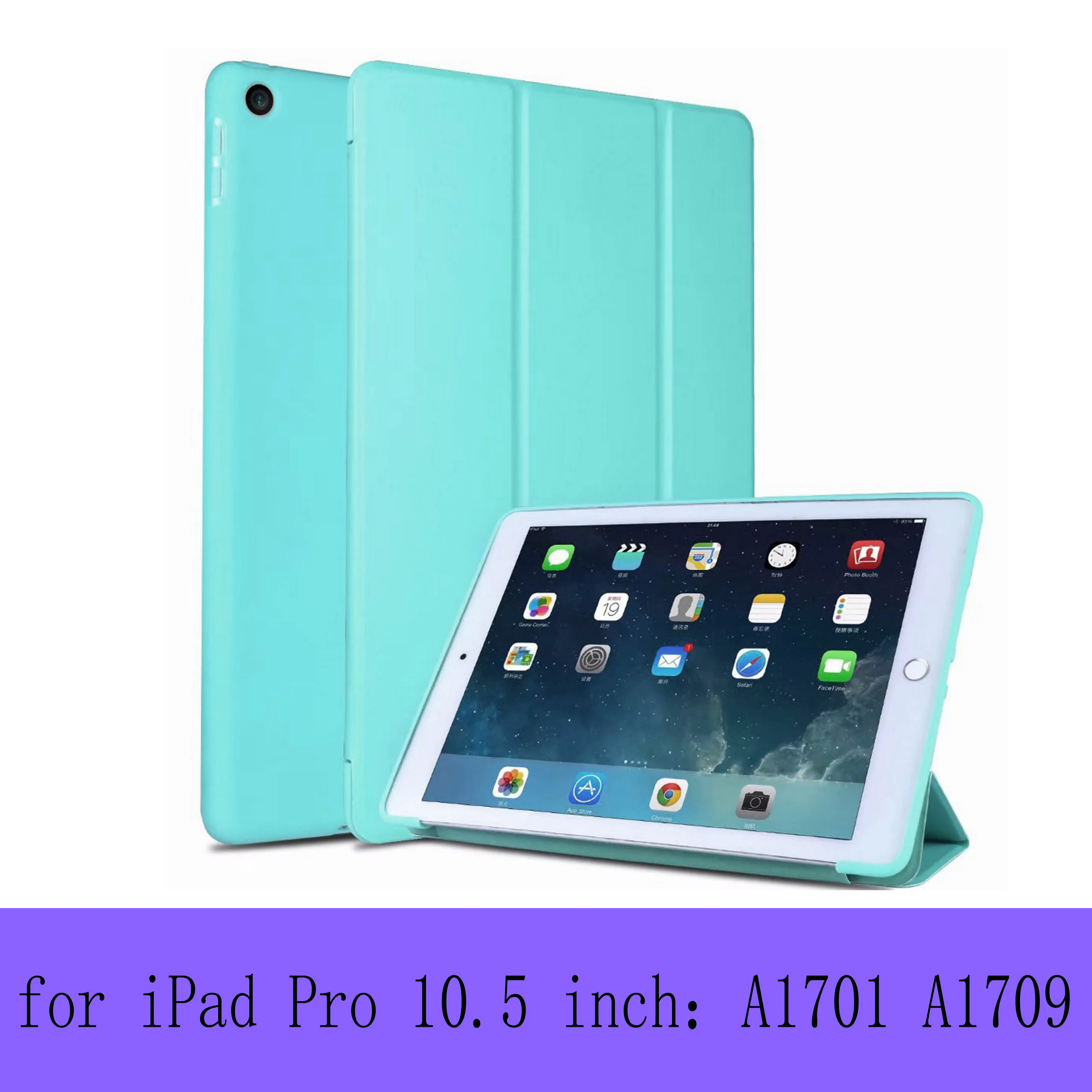 Чехол для iPad 10,2 '3'Pro 10,5 крышка A1701 A1709 A2123 A2153 A2197 A2200 сотовой сеткой из мягкой оболочки Smart sleep wake up из искусственной кожи - Цвет: Pro 10.5  Green