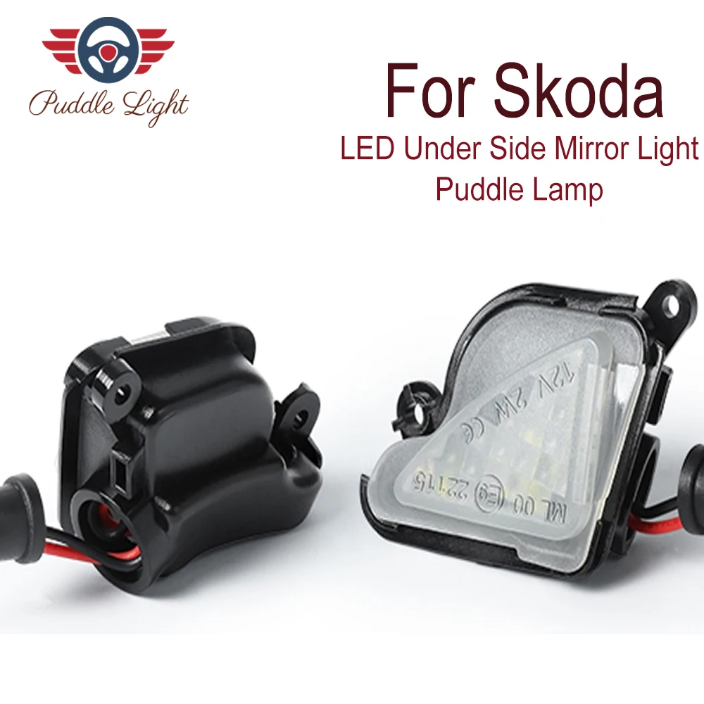 

Error Free LED Under Side Mirror Light Puddle Lamp For Skoda Octavia Mk3 5E 2012-2017 Superb II 2008-2015 Phase II 2009-2013