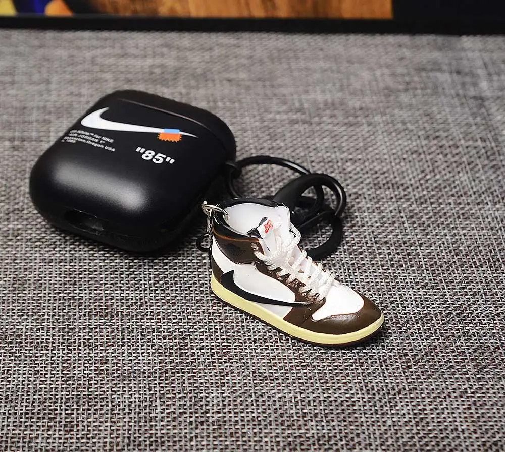 Прямая поставка от белого Chicago pod 2 Чехол брелок в виде кроссовка 3D мини-кроссовки Спортивное черное кольцо посылка обувной брелок в виде кроссовка s - Цвет: a shoe w case