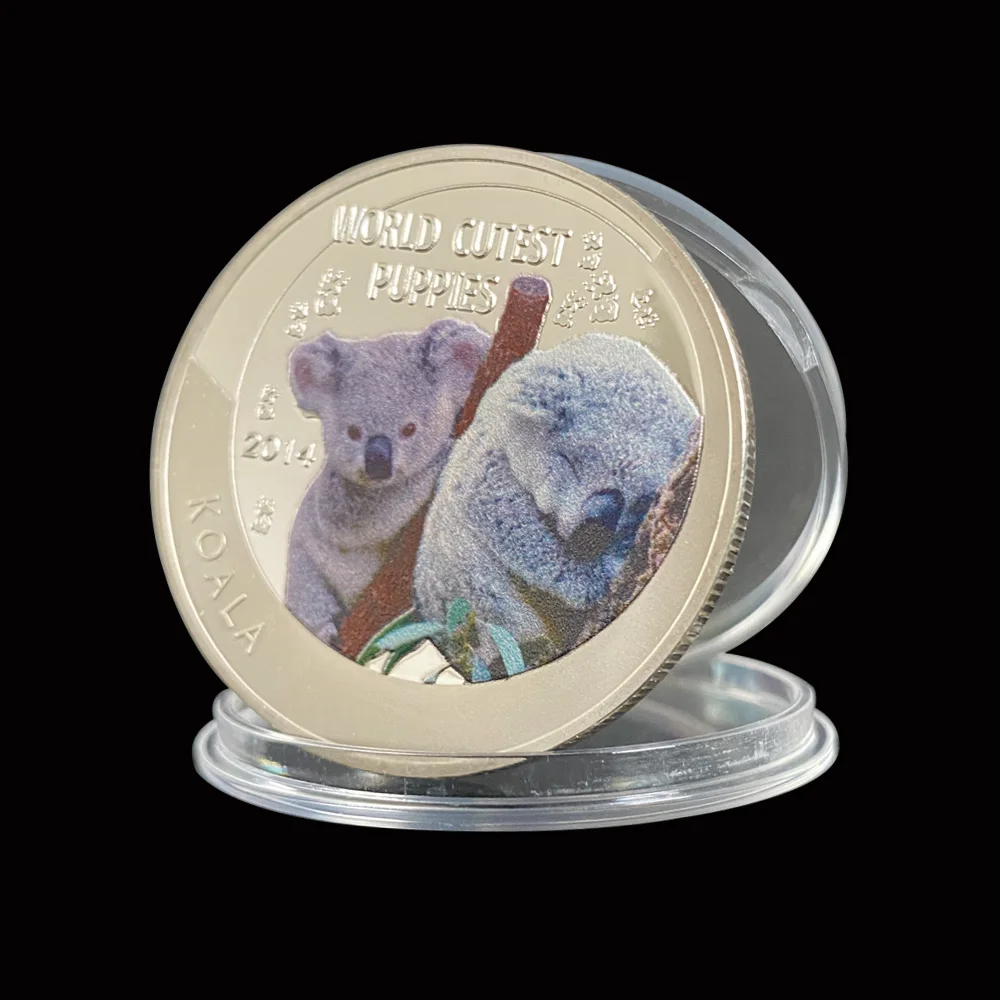 2014 г. щенки мира коала узор Елизаветы II серебряная монета для коллекции подарок |