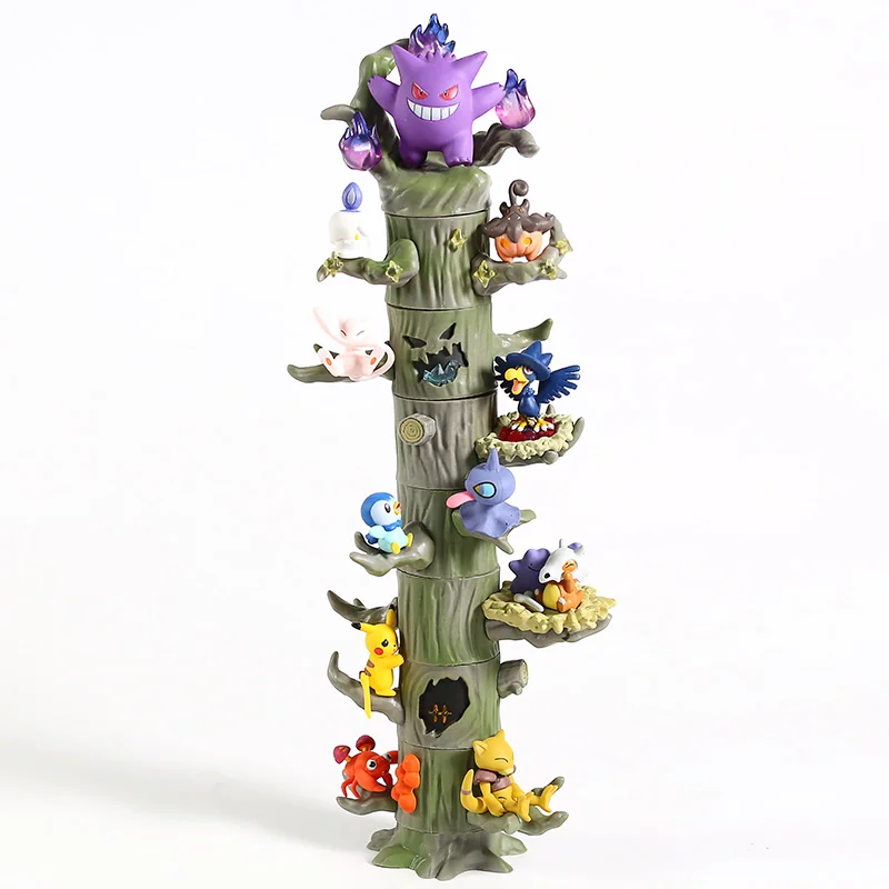 Monster Forest 2 Vol.3 Gengar Mew Ditto Cubone Pumpkaboo Litwick Paras Abra Piplup Shuppet Murkrow ПВХ фигурки игрушки 8