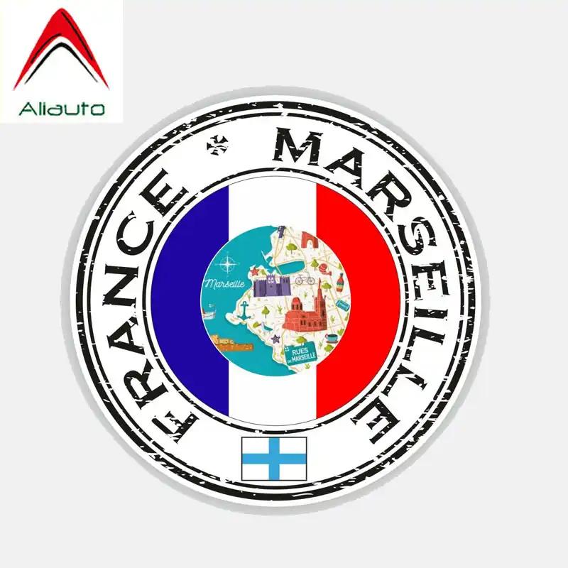 Aliauto クリエイティブおかしい車のステッカーフランスマルセイユ旗本体ウィンドウ防水日焼け防止紫外線デカール装飾 11 センチメートル 11 センチメートル Car Stickers Aliexpress