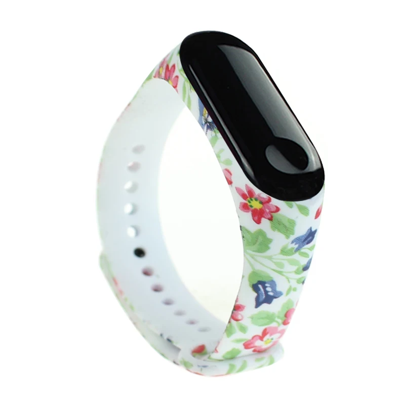 

New High Quality TPU Material Printing Silicone Smart Bracelet Sport Strap Wristband Wrist Band Replacement for Xiaomi Mi Band 3