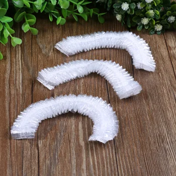 

200PCs Elastic Transparent One-off Shower Hair Cap Cover Bath Salon Spa Hat Hotle Bathroom Accessories Disposable