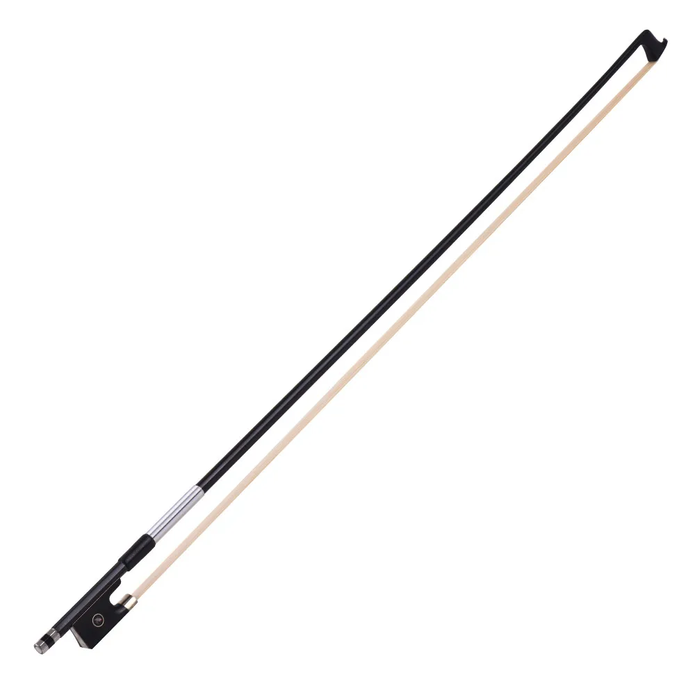 

Carbon Fiber 4/4 Full Size Violin Fiddle Circle Style Bow Ebony Frog