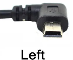 USB 2,0 штекер для мини-usb вверх вниз влево вправо Угловой 90 градусов кабель 0,25 м 0,5 м 1,8 м 3 м 5 м для камеры MP4 планшета - Цвет: Left